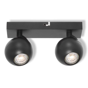 Osram - Oprawa punktowa SPOT SPHERAL 2xGU10/6W/230V czarna