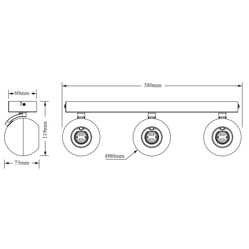 Osram - Oprawa punktowa SPOT SPHERAL 3xGU10/6W/230V biała