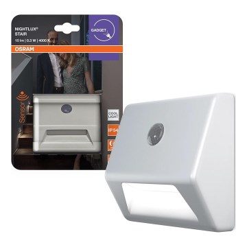Osram - Oprawa schodowa LED z czujnikiem NIGHTLUX LED/0,25W/3xAAA IP54 biały