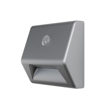 Osram - oprawa schodowa LED z czujnikiem NIGHTLUX LED/0,25W/3xAAA IP54 srebrna