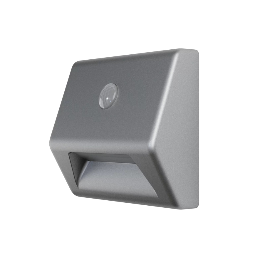 Osram - oprawa schodowa LED z czujnikiem NIGHTLUX LED/0,25W/3xAAA IP54 srebrna