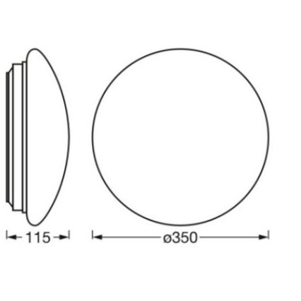 Osram - Oprawa sufitowa CEILING ESSENTIAL 2xE27/25W/230V śr. 35 cm biała