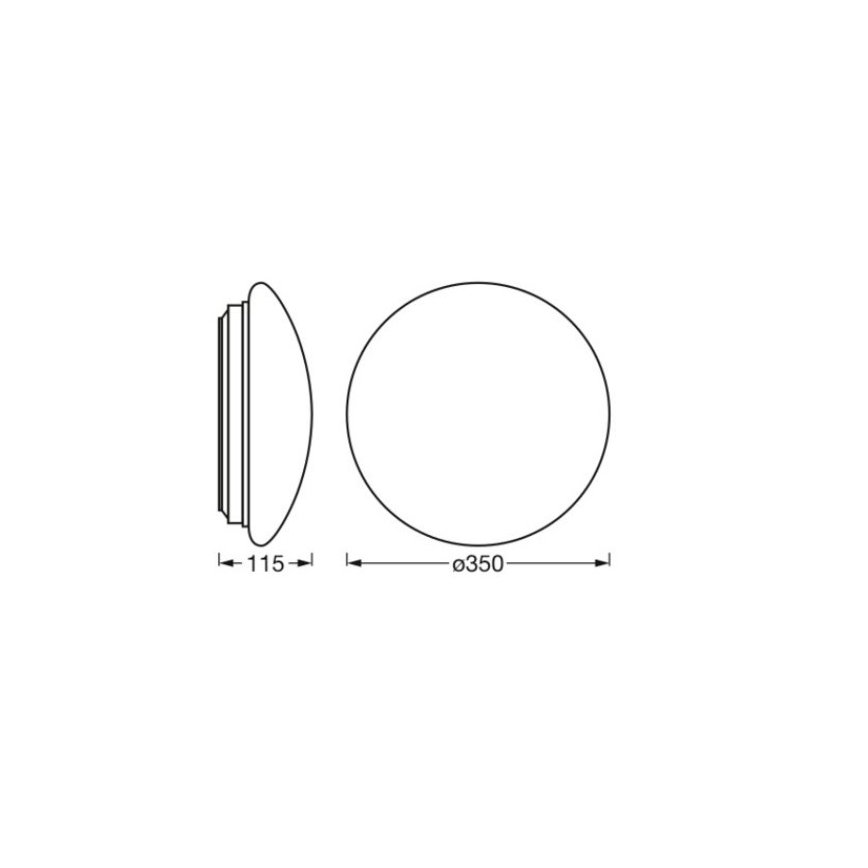 Osram - Oprawa sufitowa CEILING ESSENTIAL 2xE27/25W/230V śr. 35 cm biała