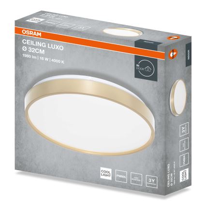 Osram - Oprawa sufitowa CEILING LUXO LED/18W/230V, średnica 32 cm, złota