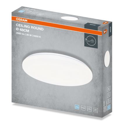 Osram - Oprawa sufitowa CEILING ROUND LED/36W/230V 6500K śr. 48 cm biała