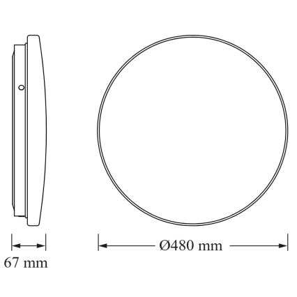 Osram - Oprawa sufitowa CEILING ROUND LED/36W/230V 6500K śr. 48 cm biała