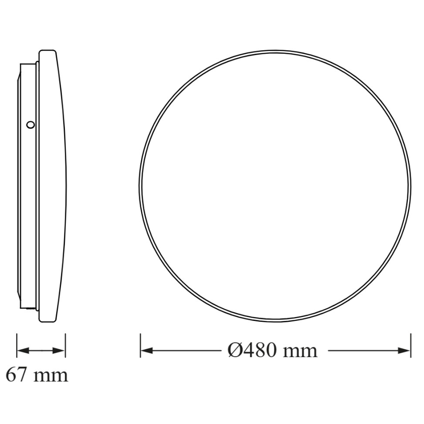 Osram - Oprawa sufitowa CEILING ROUND LED/36W/230V 6500K śr. 48 cm biała