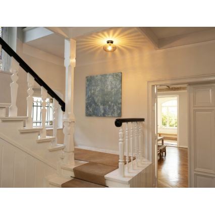 Osram - Oprawa sufitowa DECOR SMOKE 1xE27/12W/230V średnica 28 cm czarny/dymiony szary