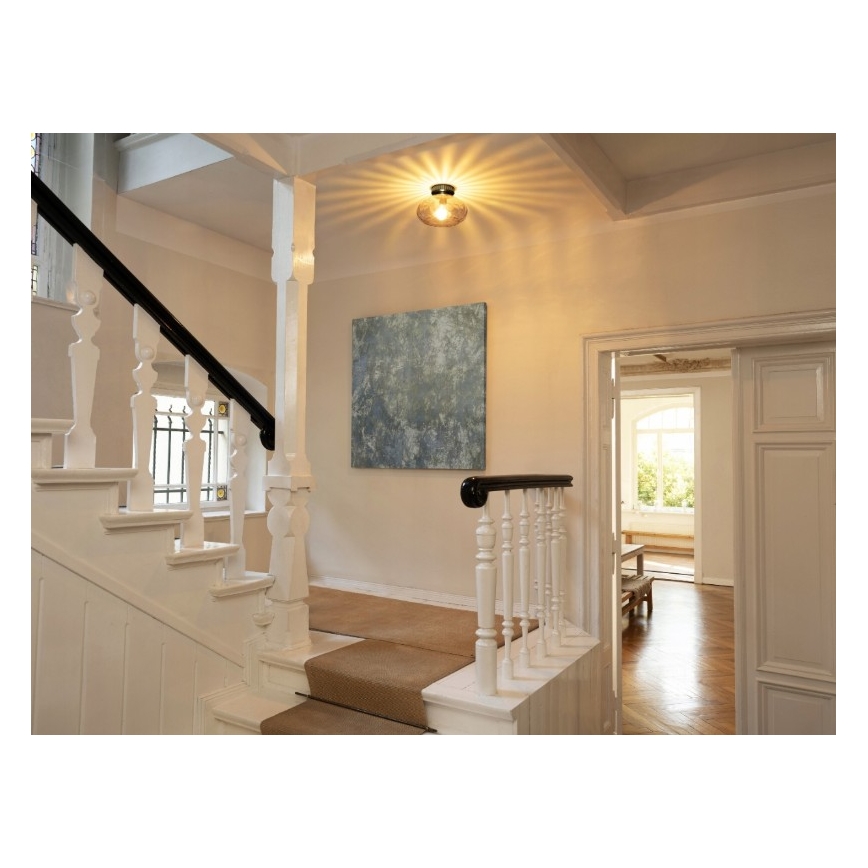 Osram - Oprawa sufitowa DECOR SMOKE 1xE27/12W/230V średnica 28 cm czarny/dymiony szary