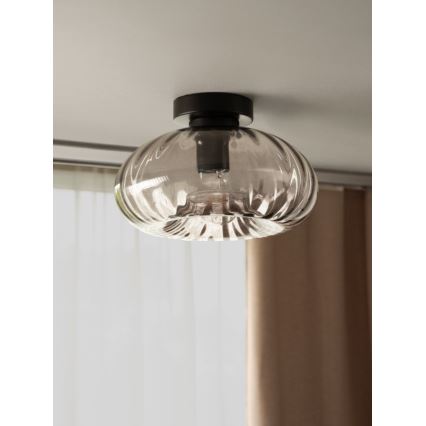 Osram - Oprawa sufitowa DECOR SMOKE 1xE27/12W/230V średnica 28 cm czarny/dymiony szary