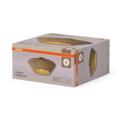 Osram - Oprawa sufitowa DECOR STRIPES 1xE27/10W/230V średnica 40,5 cm beżowa