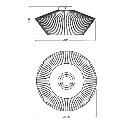 Osram - Oprawa sufitowa DECOR STRIPES 1xE27/10W/230V średnica 40,5 cm beżowa