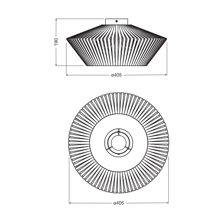 Osram - Oprawa sufitowa DECOR STRIPES 1xE27/10W/230V średnica 40,5 cm beżowa