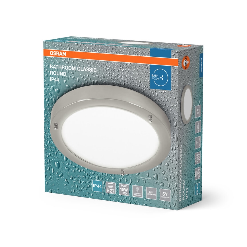 Osram - Plafon łazienkowy BATHROOM CLASSIC, 1x E27/15W/230V, średnica 31 cm, klasa IP44