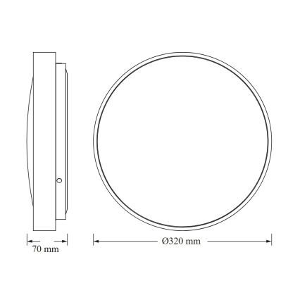 Osram - Lampa sufitowa LED z czujnikiem zmierzchu CEILING LUXO LED/18W/230V, Ø 32 cm, srebrna