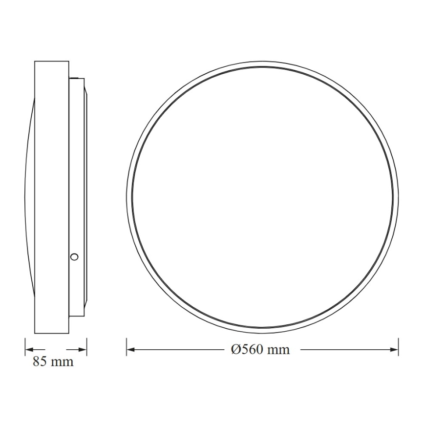 Osram - Oprawa sufitowa LED CEILING LUXO LED/60W/230V, średnica 56 cm, srebrna