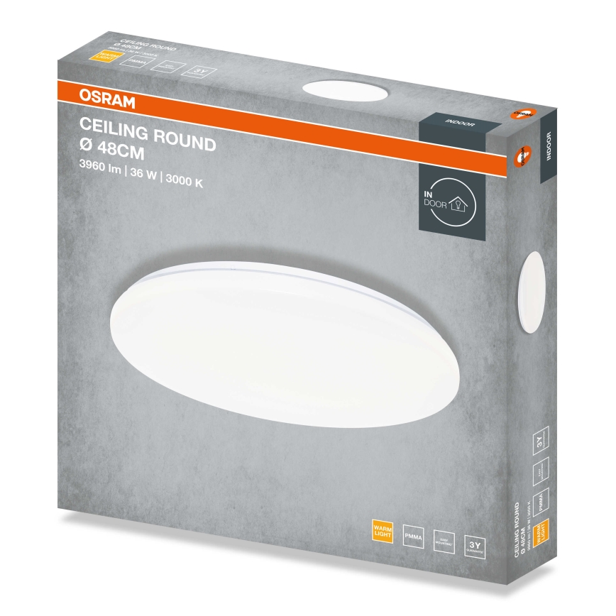 Osram - Oprawa sufitowa LED CEILING ROUND LED/36W/230V 3000K, śr. 48 cm, biała