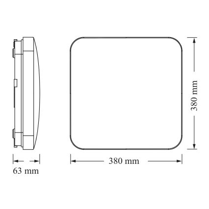 Osram - Oprawa sufitowa LED z czujnikiem zmierzchu CEILING SQUARE LED/36W/230V 4000K 38x38 cm biała