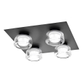 Osram - Oprawa sufitowa LED do łazienki ORBIS FLAME 4xLED/5,5W/230V 3000/4000K IP44 czarna