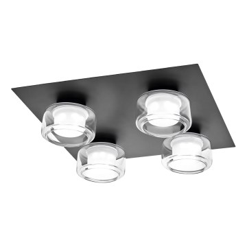 Osram - Oprawa sufitowa LED do łazienki ORBIS FLAME 4xLED/5,5W/230V 3000/4000K IP44 czarna