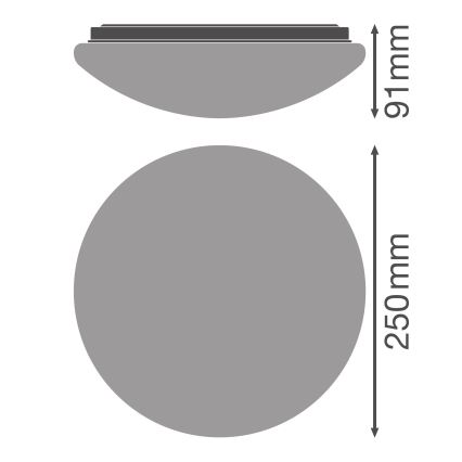 Osram - Oprawa sufitowa LED ESSENTIAL LED/13W/230V Ø 25 cm biała
