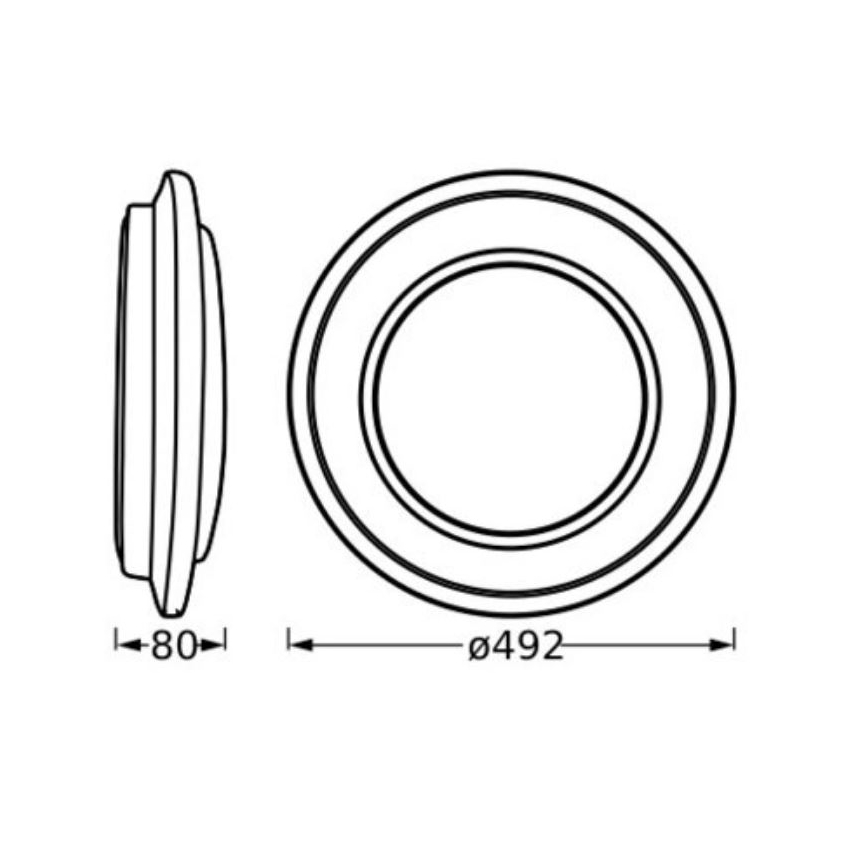 Osram - Oprawa sufitowa LED ORBIS BERLIN LED/36W/230V Ø 49,2 cm, czarna