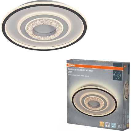 Osram - Oprawa sufitowa LED ORBIS CRISTALLY LED/50W/230V 2700/4000/6000K śr. 43 cm biała/czarna