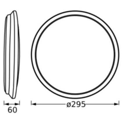 Osram - Oprawa sufitowa LED ORBIS DUBLIN LED/16W/230V, śr. 30 cm, srebrna