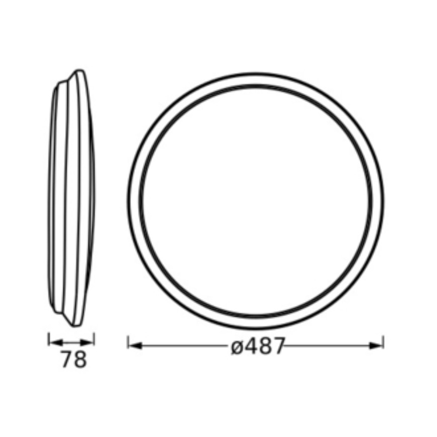 Osram - oprawa sufitowa LED ORBIS DUBLIN LED/36W/230V, śr. 49 cm, srebrna