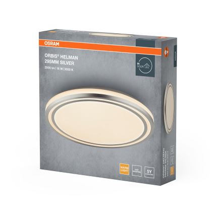 Osram - Oprawa sufitowa LED ORBIS HELMAN LED/16W/230V śr. 29,5 cm, srebrna