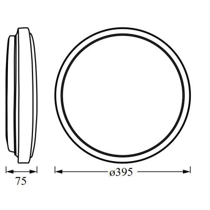 Osram - Oprawa sufitowa LED ORBIS LONDON LED/24W/230V śr. 39,5 cm biała