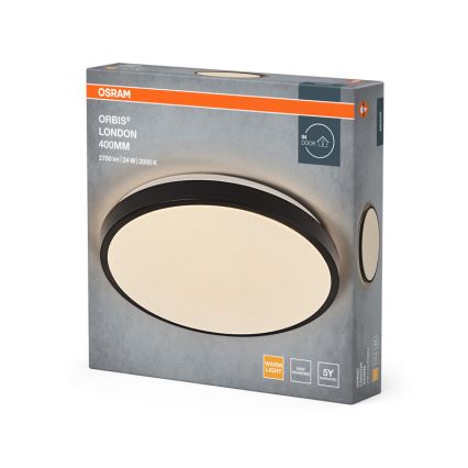 Osram - Oprawa sufitowa LED ORBIS LONDON LED/24W/230V śr. 39,5 cm czarna