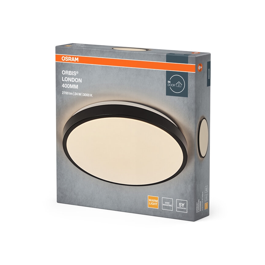 Osram - Oprawa sufitowa LED ORBIS LONDON LED/24W/230V śr. 39,5 cm czarna