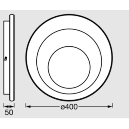 Osram - Oprawa sufitowa LED ORBIS SPIRAL LED/27W/230V, średnica 40 cm, biała