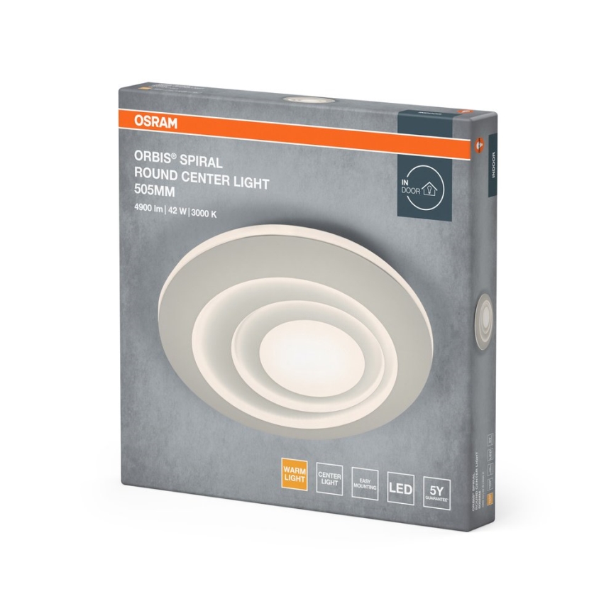 Osram - Oprawa sufitowa LED ORBIS SPIRAL LED/42W/230V śr. 50,5 cm biała