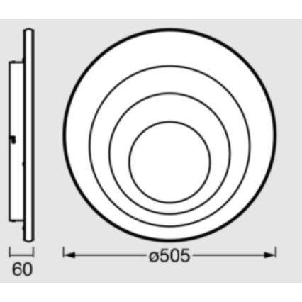 Osram - Oprawa sufitowa LED ORBIS SPIRAL LED/42W/230V śr. 50,5 cm biała