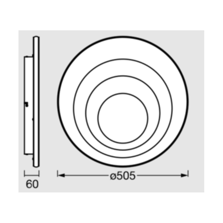 Osram - Oprawa sufitowa LED ORBIS SPIRAL LED/42W/230V śr. 50,5 cm biała