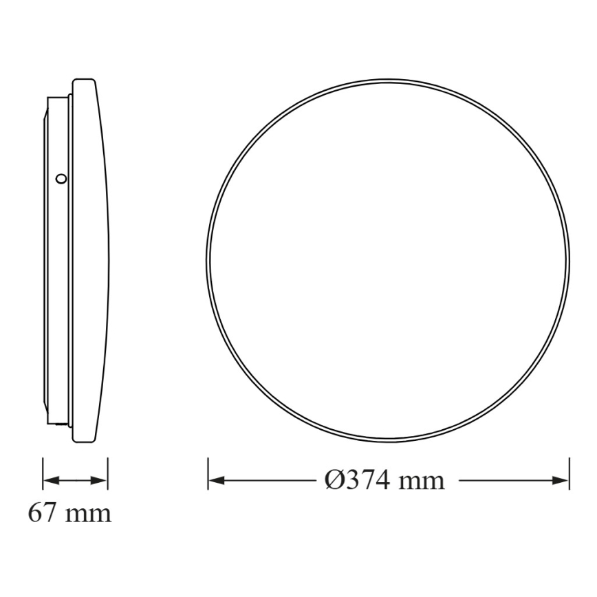 Osram - Oprawa sufitowa LED ROUND/24W/230V śr. 37 cm