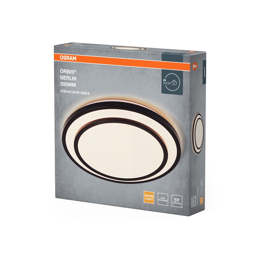Osram - Oprawa sufitowa ORBIS BERLIN LED 24W/230V Ø 39 cm czarna