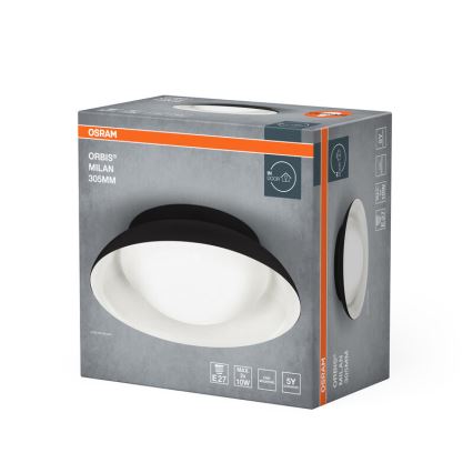 Osram - Oprawa sufitowa ORBIS MILAN 2xE27/10W/230V śr. 30,5 cm czarna