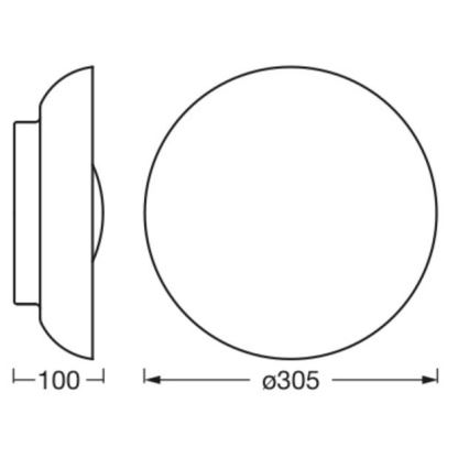 Osram - Oprawa sufitowa ORBIS MILAN 2xE27/10W/230V śr. 30,5 cm czarna