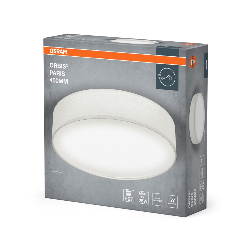 Osram - Lampa sufitowa ORBIS PARIS 2xE27/25W/230V Ø 40 cm biała