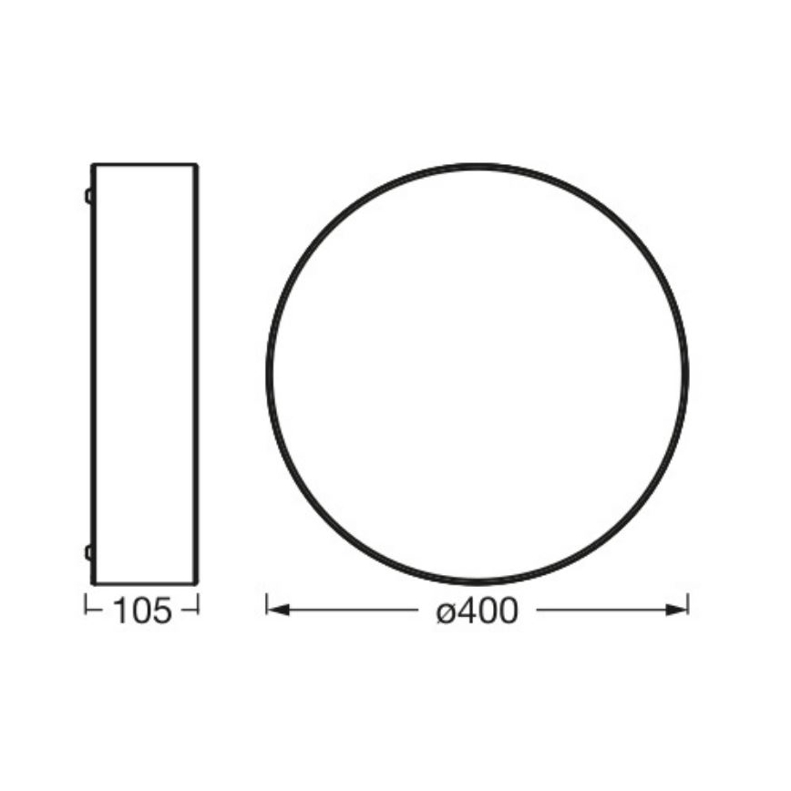 Osram - Lampa sufitowa ORBIS PARIS 2xE27/25W/230V Ø 40 cm biała