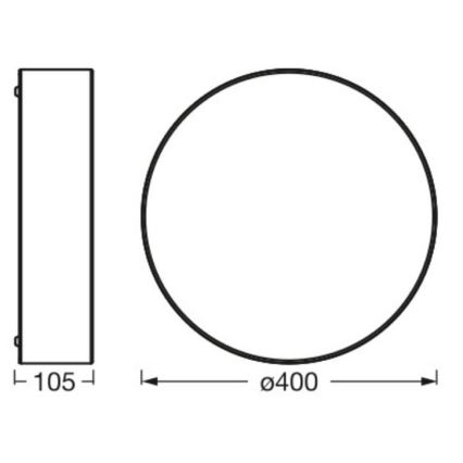 Osram - Oprawa sufitowa ORBIS PARIS 2xE27/25W/230V śr. 40 cm kremowa