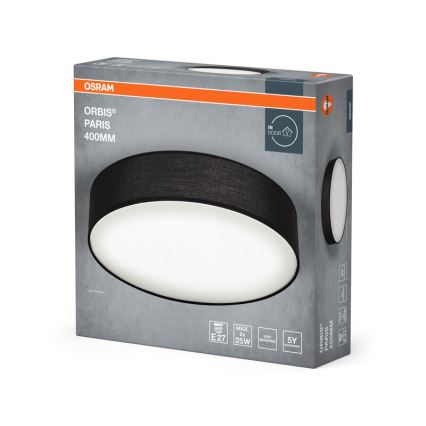 Osram - Oprawa sufitowa ORBIS PARIS 2xE27/25W/230V Ø 40 cm czarna