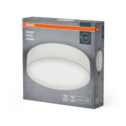 Osram - Oprawa sufitowa ORBIS PARIS 3xE27/25W/230V śr. 48 cm biała