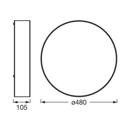 Osram - Oprawa sufitowa ORBIS PARIS 3xE27/25W/230V śr. 48 cm kremowa