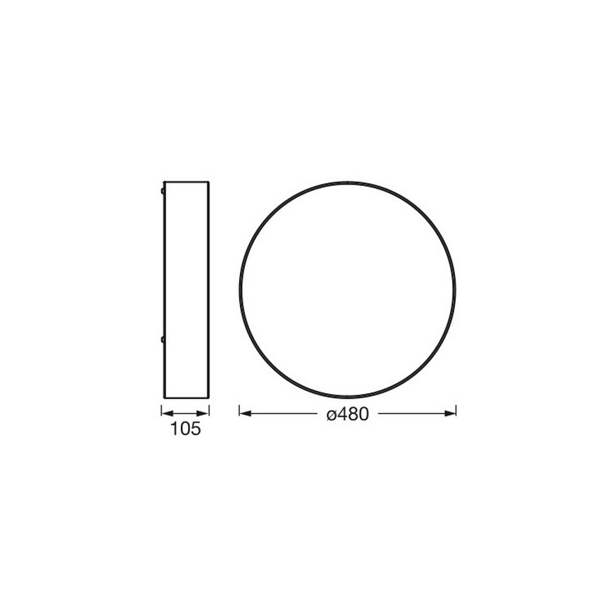 Osram - Oprawa sufitowa ORBIS PARIS 3xE27/25W/230V śr. 48 cm kremowa