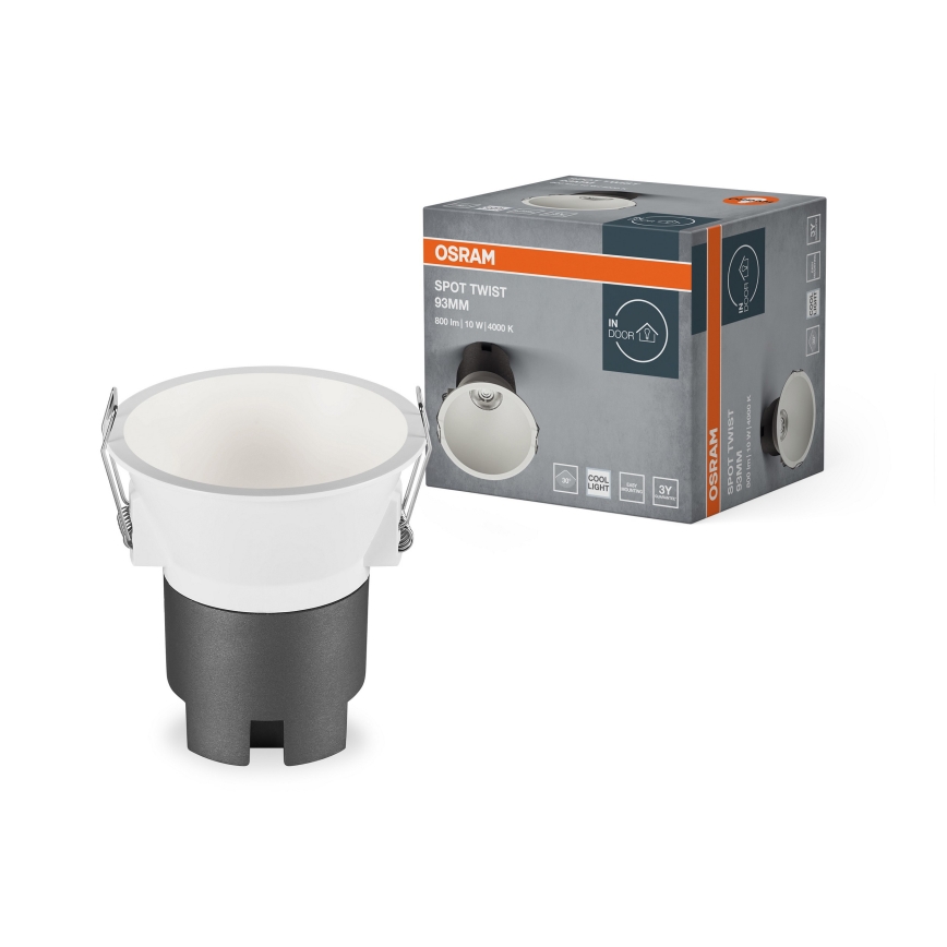 Osram - Oprawa sufitowa wpuszczana SPOT TWIST LED/10W/230V 4000K śr. 9,3 cm biała