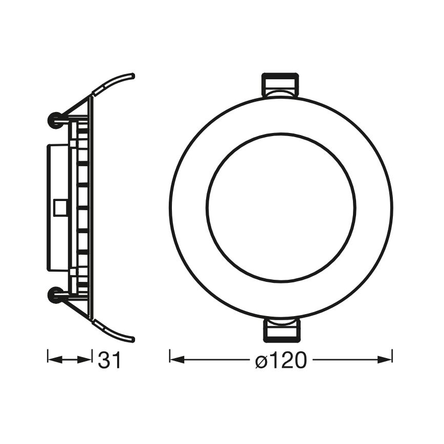 Osram - Oprawa wpuszczana SLIM LED/8W/230V 6500K śr. 12 cm